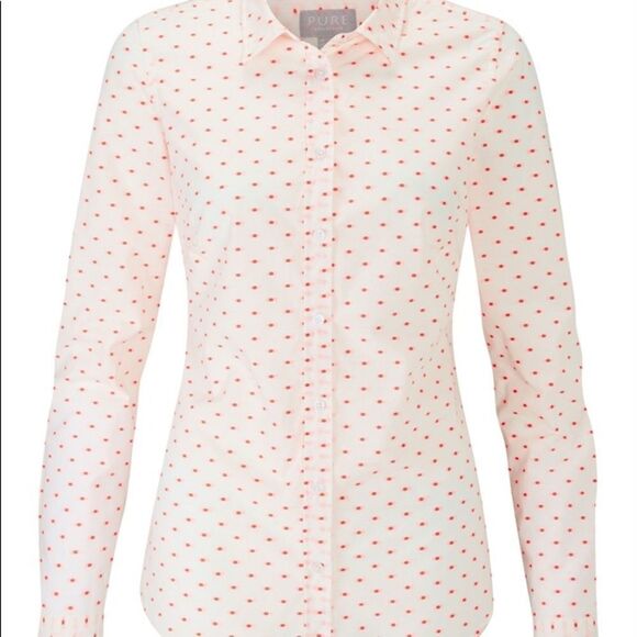 Pure Collection Neon Dobby Cotton Shirt Size 18 - Picture 4 of 12
